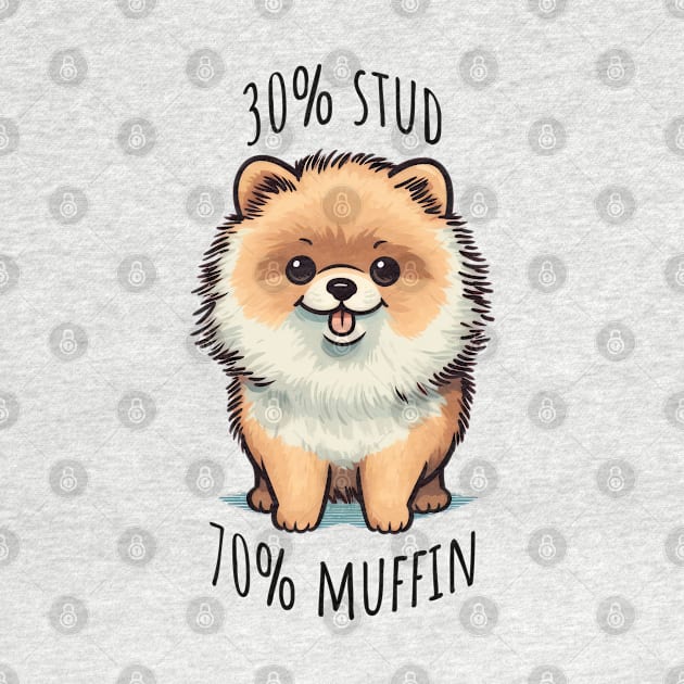 30% Stud 70% Muffin cute funny dog design by Luxinda